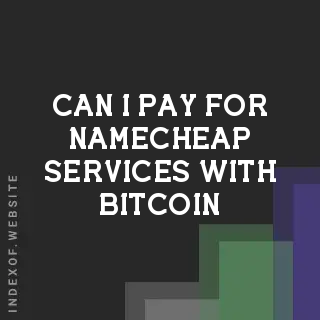 Can I pay for Namecheap services with Bitcoin? Banners